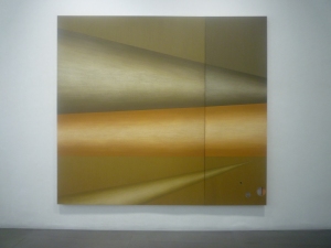 Lee Lozano, No Title, 1965 Oil on canvas, 2 parts 234.3 x 310.3 x 3.9 cm 